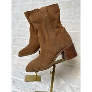 Steve Madden 7 M Romney Suede Leather Square toe Boot Pull on